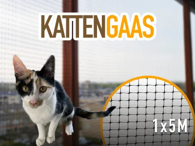 Kattengaas 1 meter breed en 5 meter lang