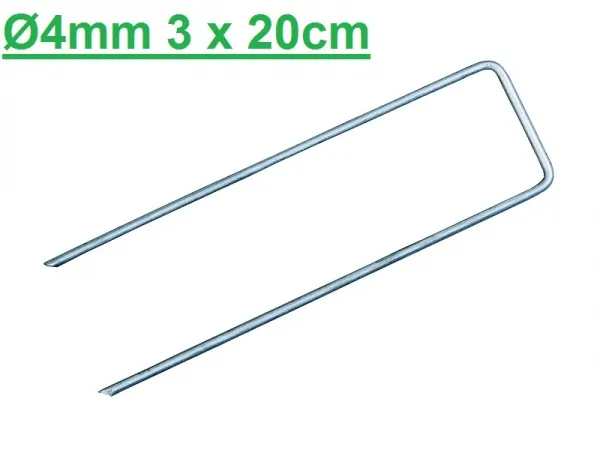 50 gronddoekpennen verzinkt 4mm - 3 x 20cm