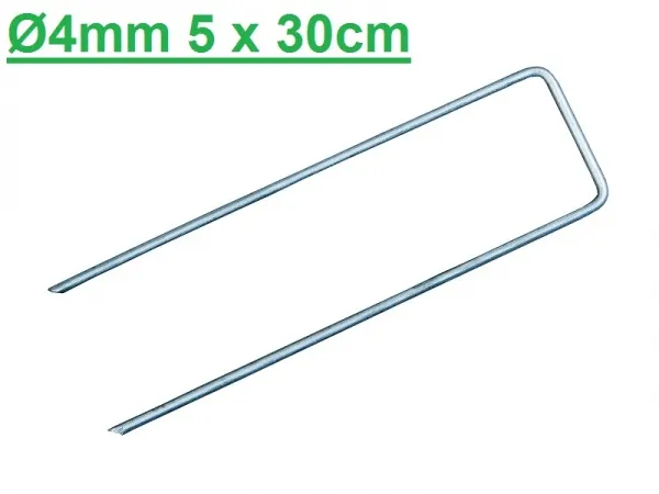 50 gronddoekpennen verzinkt 4mm - 5 x 30cm