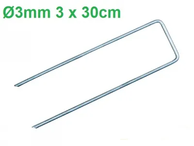 50 gronddoekpennen verzinkt 3mm - 3 x 30cm